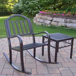   Oakland Living Rochester Rocker with Side Table Patio, Lawn & Garden