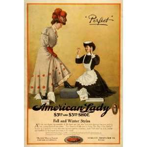 1906 Ad Hamilton Brown Shoe Housemaid Edwardian Fashion American Lady 