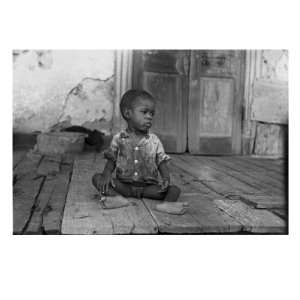  African American Child on a Dilapidated Porch, Louisiana 