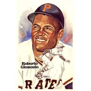 ROBERTO CLEMENTE Perez Steele Hall of Fame Postcard Unsigned   Near 