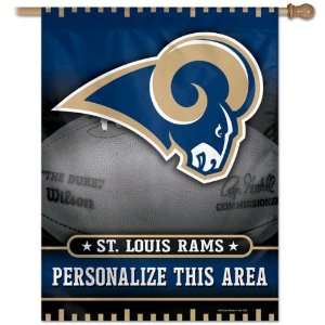  St. Louis Rams Personalized Vertical Flag 27x37 Banner 