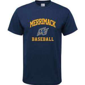  Merrimack Warriors Navy Youth Baseball Arch T Shirt 