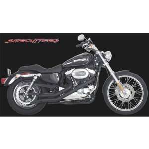 Bub 05 2392 BG Sidecutter Exhaust Black for Harley Davidson Sportster 