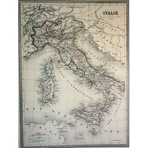  VA Malte Brun Map of Italy (1861)