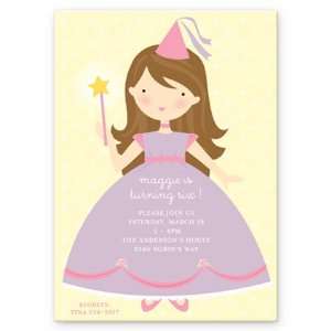  Pretty Princess Brunette Party Invitation Birthday 