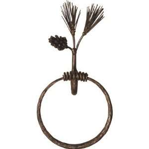  Quiescence AC RNG PN Pine Towel Ring Finish Silver 