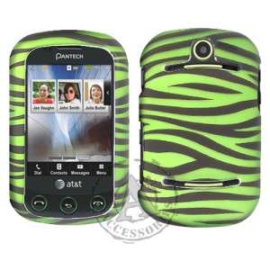 Green Zebra HARD Case Snap on Phone Cover for AT&T Pantech Pursuit II 