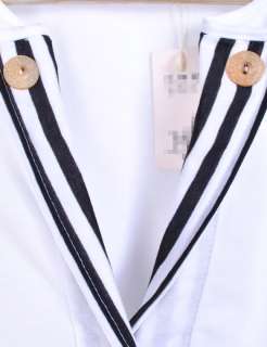 DNB10 Xmas Gift Korea Style Cute Stripe Collar Short Button Coat 