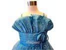 Sky Blue Polka Wedding Flower Girl Dress Gown Age 2 13  