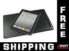 for iPad 2 2nd HQ Black Leather Carbon Fiber Cover Case  
