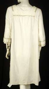 NEW White Chocolate Embroidered Cotton Tunic Dress Extra Large XL 