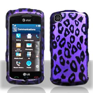 Purple Leopard Hard Case Cover For LG Encore Accessory  