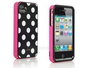 New White Pink Polka Dots 3in1 Case Cover for Apple iPhone 4 4s Screen 