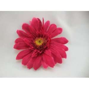  Small Pink Gerber Daisy Flower Hair Clip 