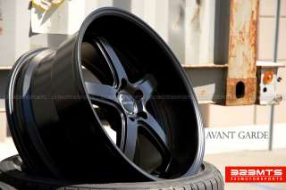 20 wheels rims AVANT GARDE M350 MATTE BLACK Staggered Wheels Rims 