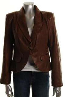 FAMOUS CATALOG Moda Brown Jacket Leather Coat Sale Misses L  