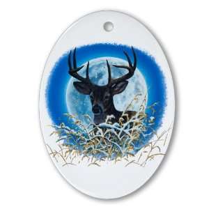  Ornament (Oval) Deer Moon Deer Hunting 