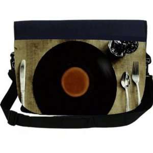  Record LP Dinner Plate NEOPRENE Laptop Sleeve Bag Messenger Bag 