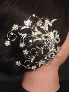 Bridal Rhinestone Headpiece Butterfly Crystal Hair Comb RB31  