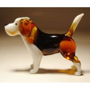  Blown Glass Art Animal Figurine Dog BEAGLE