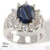 14ctw Diamond & Sapphire Ring 14k Gold Sz 7.5 $7,899  