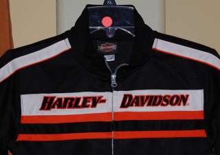 HARLEY DAVIDSON HD MOTORCYCLE BLACK ORANGE TRACK JACKET KIDS YOUTH 