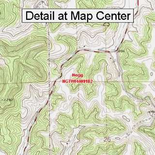  USGS Topographic Quadrangle Map   Hegg, Wisconsin (Folded 