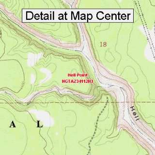  USGS Topographic Quadrangle Map   Hell Point, Arizona 