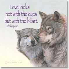 Leanin Tree Flex Magnet Wolf Wolves Love Looks w Heart  