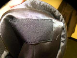 PRADA dark gray silk party dress & jacket 42/2 LOVE  