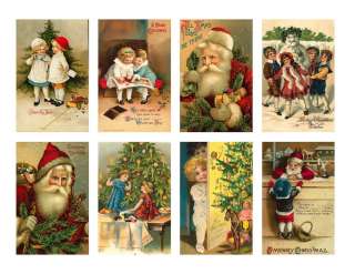 Vintage Postcard Stickers Christmas Adorable 16 Total  