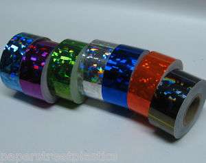 Crystal Tape 1 x 25 feet, Any Color, Holographic  