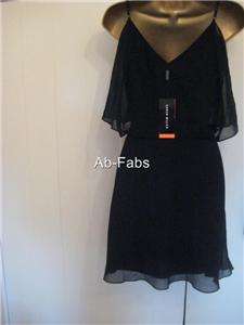 Ladies KAREN MILLEN Womens Size 8 Black Silk Beaded Party Sequin 