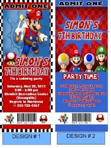 10 MARIO KART INVITATIONS OR THANK YOU CARDS  