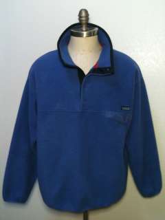 VTG PATAGONIA Synchilla Fleece SNAP T PULLOVER PERIWINKLE BLUE Black 