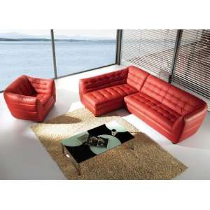  SBL 390 Leather Sectional Sofa + Chair