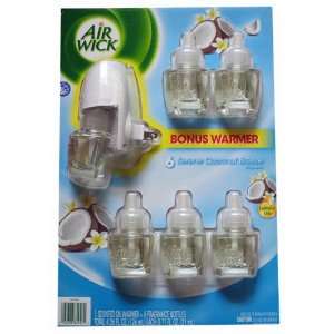  Air Wick 6 Serene Coconut Breeze & Bonus Warmer Kitchen 