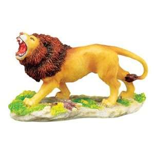 Roaring Lion Figurine   Cold Cast Resin   3 Length