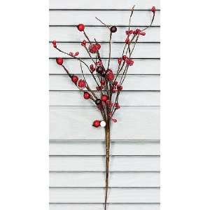  Package of 12 Holiday Red & Burgundy Sugared Berry Floral 