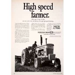  1968 Ad Minneapolis Moline G900 Farmer Farming Agriculture 