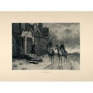  1893 Print Colonial Inn Travelers Wordsworth Thompson 
