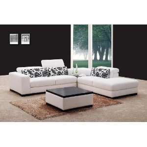  Modern Furniture  VIG  Miami   White Fabric Sectional sofa 