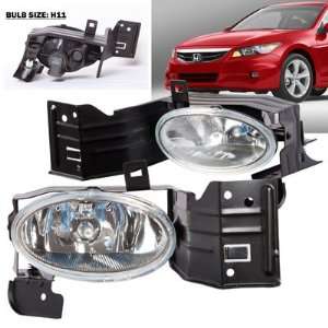 08 10 Honda Accord 2DR Coupe Clear Fog Lights Kit 