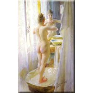  The tub 18x30 Streched Canvas Art by Zorn, Anders