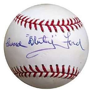  Edward Whitey Ford Autographed/Signed Baseball Sports 