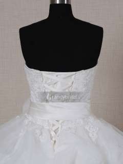 2011 Hot Selling Ball Gown Organza Wedding Dress Bridal Gown Size 