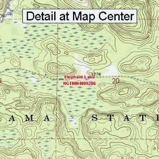USGS Topographic Quadrangle Map   Elephant Lake, Minnesota (Folded 