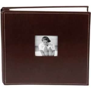 Making Memories Leather 9 Inch by 9 Inch Postbound Album with Window 