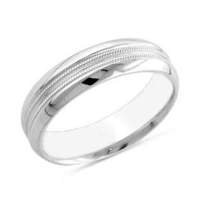    6mm Comfort Fit Milgrain Wedding Band Ring SIZE 4.5 Jewelry