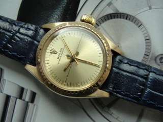 AUTHENTIC WOMENS ROLEX 6724 18K GOLD CIRCA 1971 OYSTER PERPETUAL 